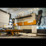 BRUNO LUCCHETTI SPA Epoxy resin line with cyclic technology oven (60+100) and antropomorphic Galileo Robot for resin spilling and distribution