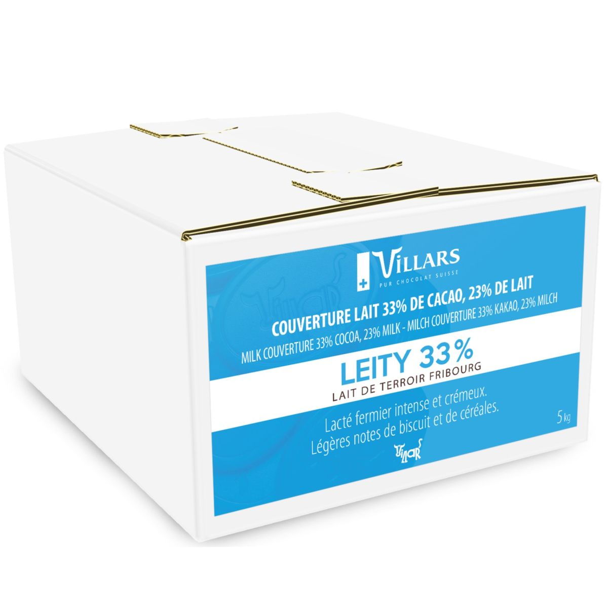 LEITY 33% - Chocolat de couverture Pur Lait de Terroir Fribourg VILLARS