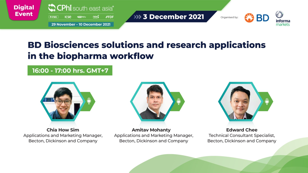 BD Biosciences solutions and research applications in the biopharma workflow.