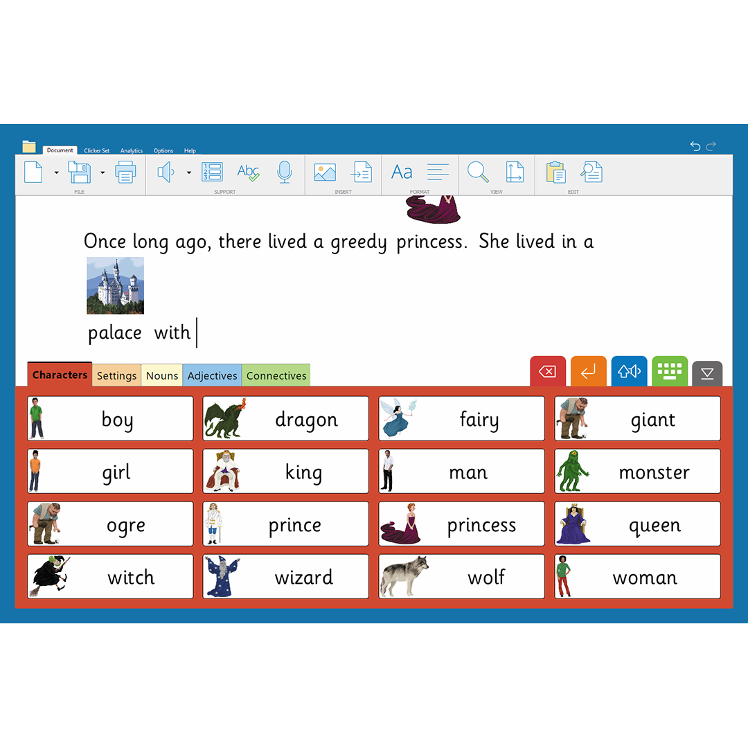 Clicker for primary schools (Clicker 8 and Clicker Writer)