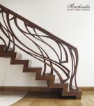 Zig zag stairs with oblique riser