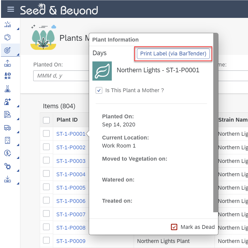 Barcode Label Printing (BarTender)