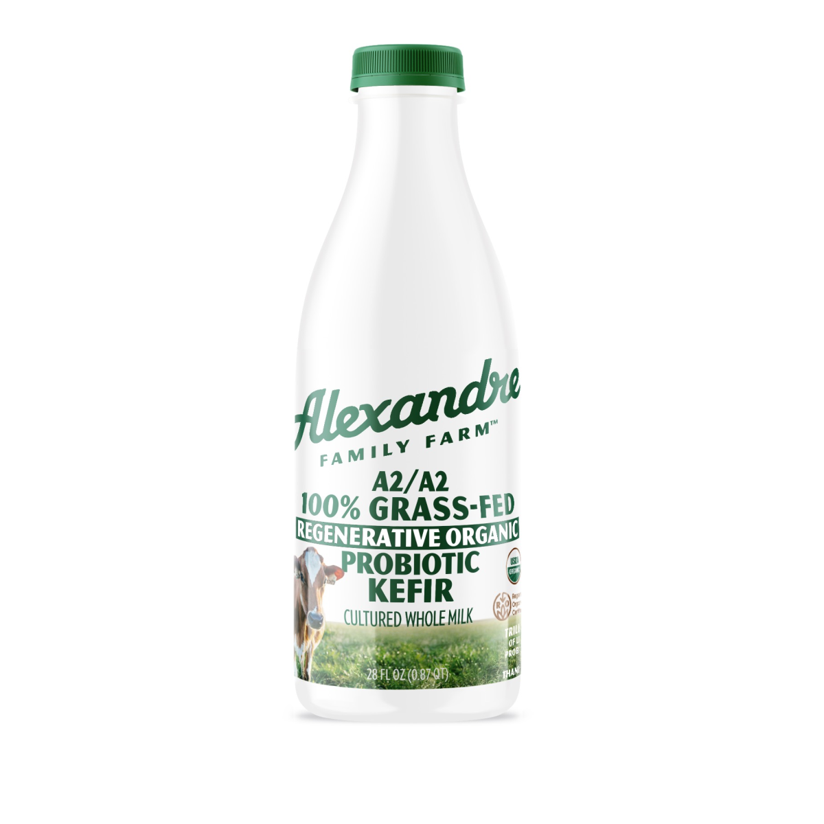 New 100% Grass-fed A2/A2 kefirs and yogurts from Certified Regeneratvie Organic Alexandre Family Farm