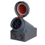 Power CEE opbouw wandcontactdoos 5-polig 63A IP67 rood