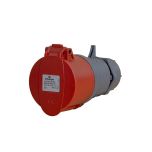Power CEE contrastekker 5-polig 32A IP44 rood