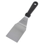Espátula Curva Profissional em Aço Inox com Cabo Polipropileno Preto 29,5 x 7cm Weck