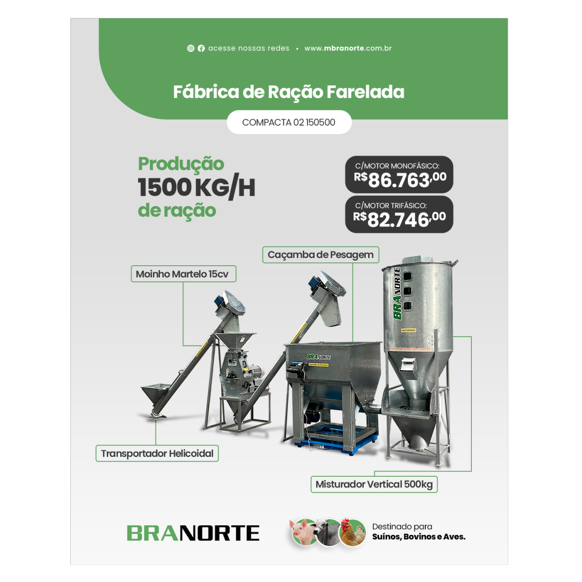 1500kg/h | Fábrica de Ração Compacta 02