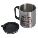Caneca Viagem Para Sublimação Com Tampa 250ml de Inox