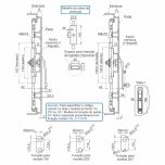 Fecho Escamoteável com Maçaneta em Inox 304 Cremona e Trava p/ Cadeado - Linha Ecoflex