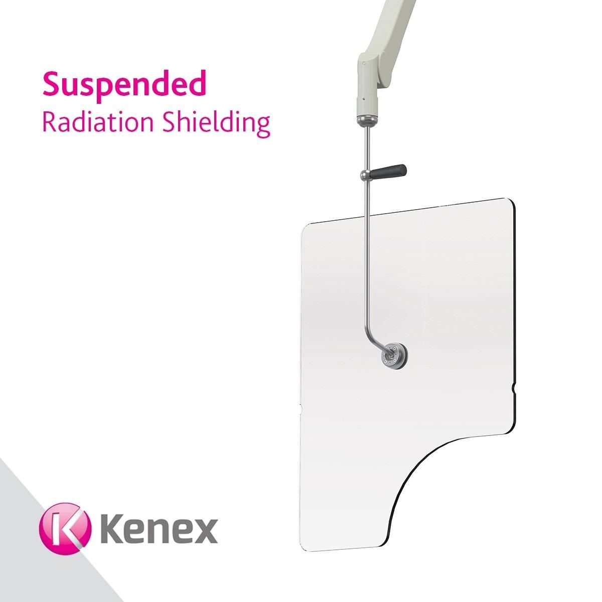 Suspended shielding for the upper body (including ceiling track)