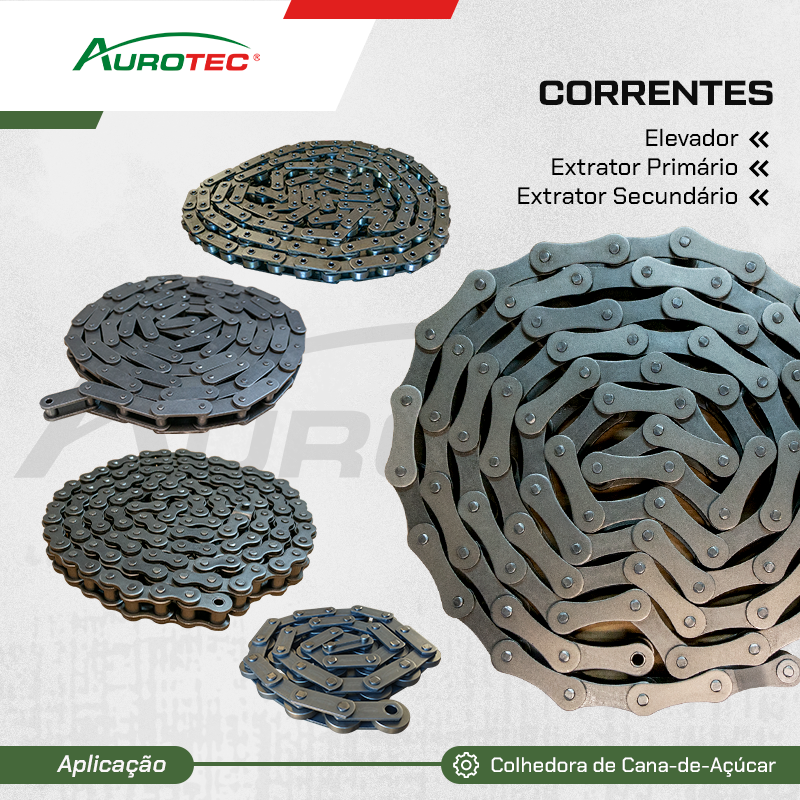 Correntes Colhedora de Cana-de-açúcar