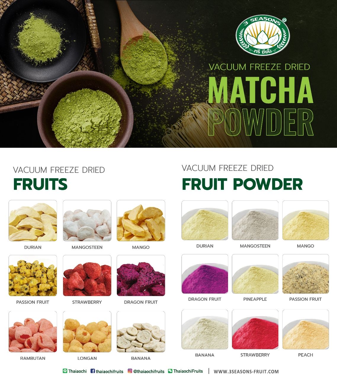 Premium Freeze-Dried Fruits and Vegetables  ( piece and powder )