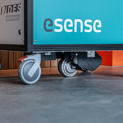Esense electric drive wheel (as built-in system for carts and trolleys)