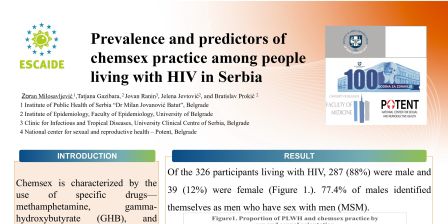 4c - Prevalence and predictors of chemsex practice among people living with HIV in Serbia