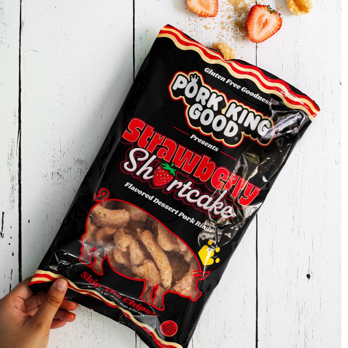 Pork King Good Strawberry Shortcake Pork Rinds