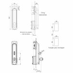 Fecho Maçaneta Escamoteável em Inox