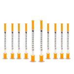 U-100 Syringes with needle - 1ml/cc 29G x 12mm Disposable Syringes, (100 Pack)