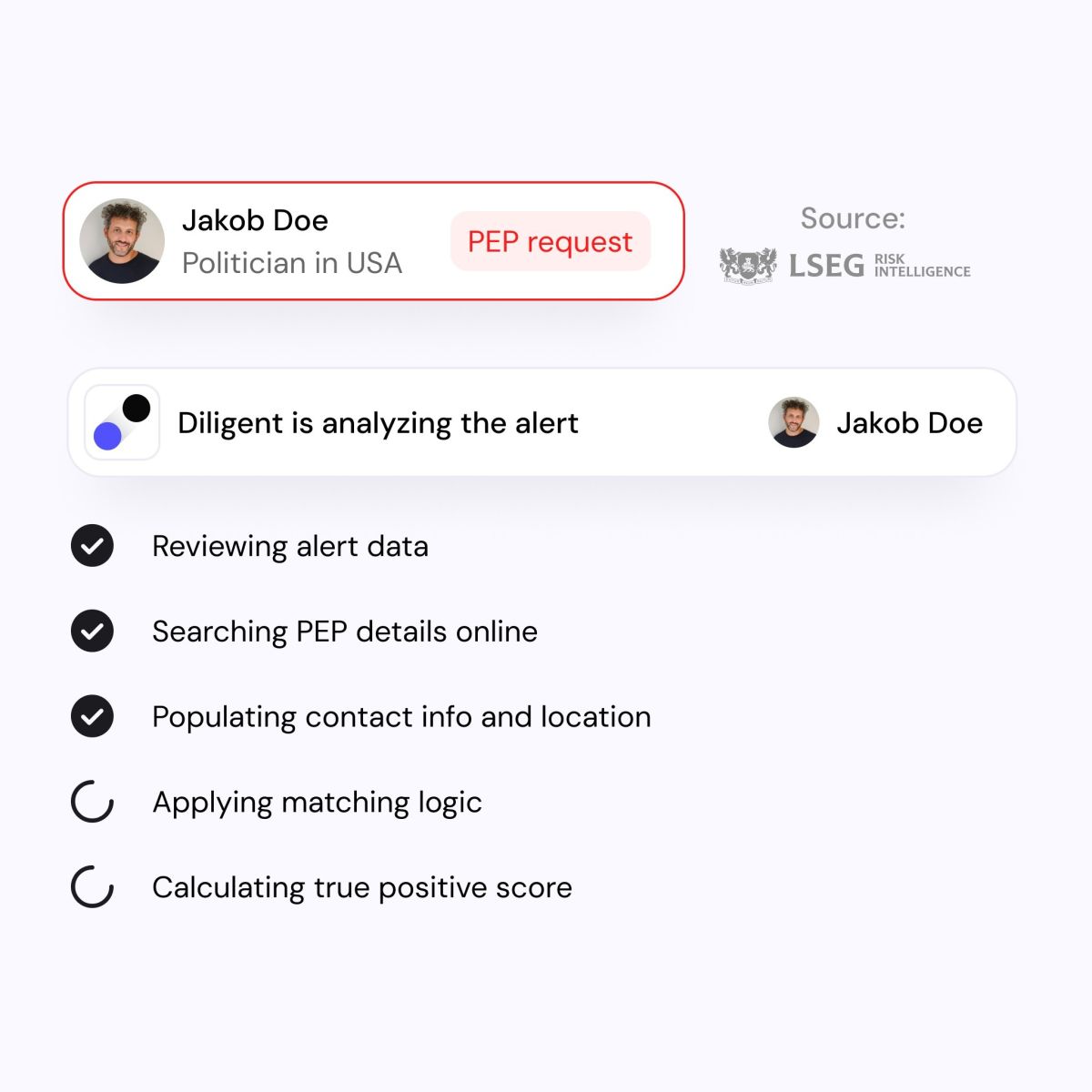 Screening alert AI agent