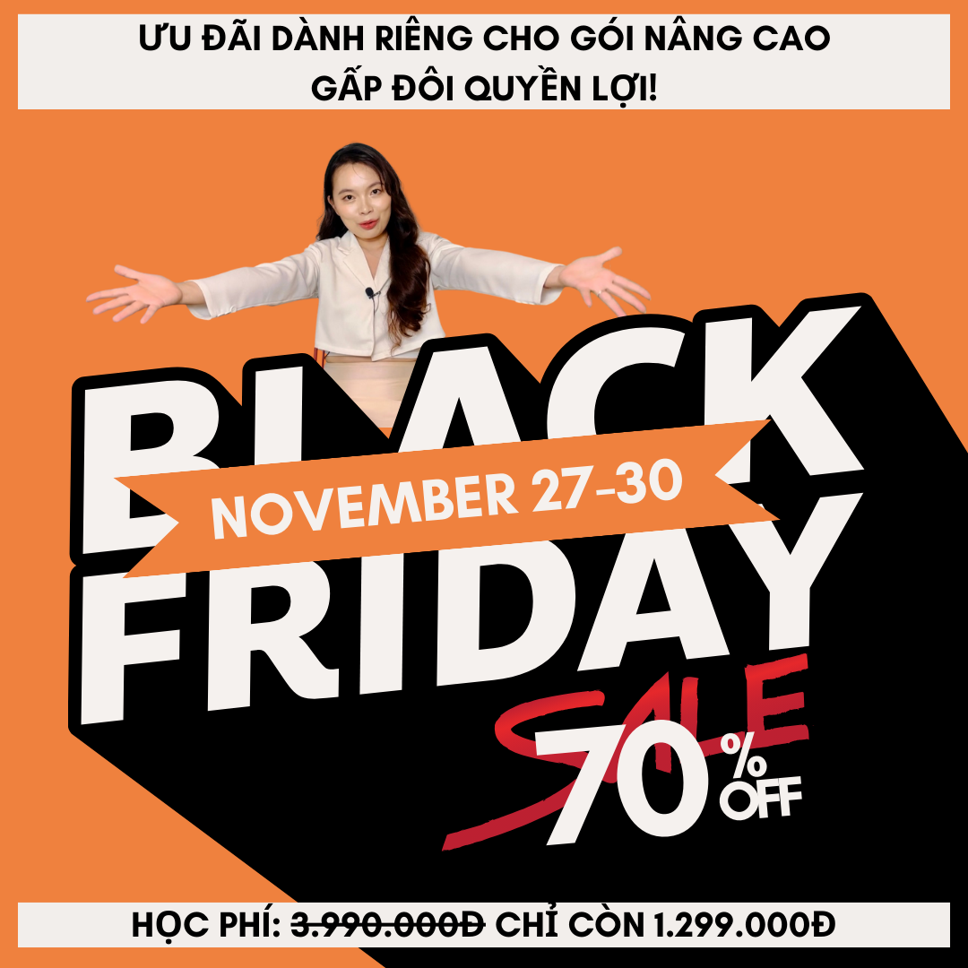 Black Friday - Khoá học Khởi nghiệp thần tốc với Yoga Online