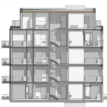 Living in the wood hybrid building in Berlin Adlershof