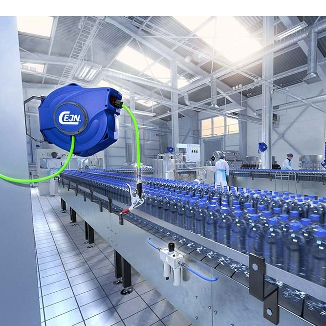 Enrolador de mangueira para ar comprimido (fechado)