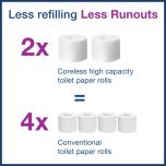 Tork OptiServe® 4-Roll Coreless Toilet Paper Dispenser