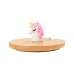 Tampas de Bambu Com Puxador Unicórnio Para Caneca