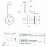 Fecho Lingueta de Pressão Regulável