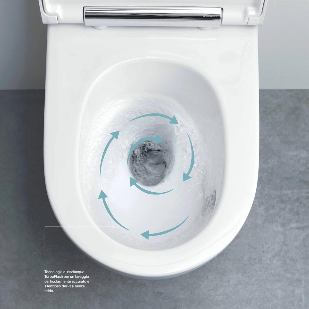 Tecnologia di risciacquo Geberit TurboFlush