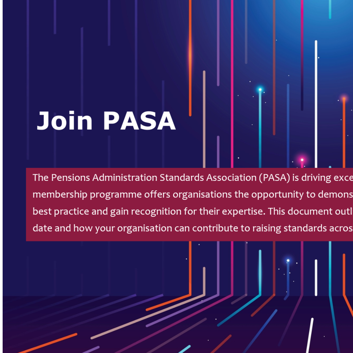 PASA Membership brochure