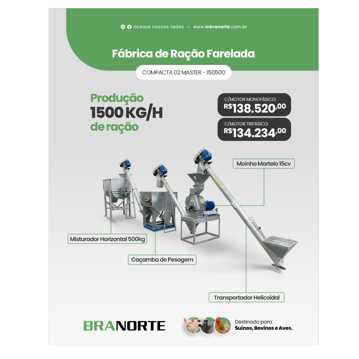 1500kg/h | Fábrica de Ração Master 02