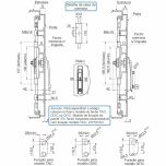 Fecho Escamoteável em Inox 304 Cremona e Trava p/ Cadeado - Linha Ecoflex