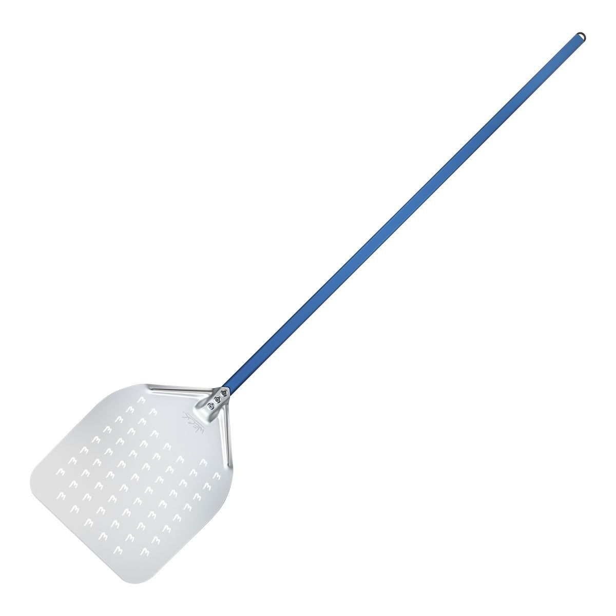 Pá Perfurada p/ Enfornar Pizza Alumínio 35,5 x 40,5cm Azul 170cm
