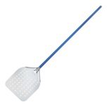 Pá Perfurada p/ Enfornar Pizza Alumínio 35,5 x 40,5cm Azul 170cm