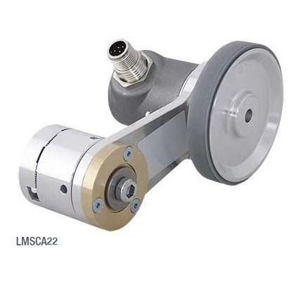 LMSCA the ultra compact and robust length measuring system including encoder WDGP 36A and 200 mm measuring wheel