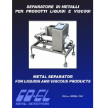 Metal detector for liquids and viscous products