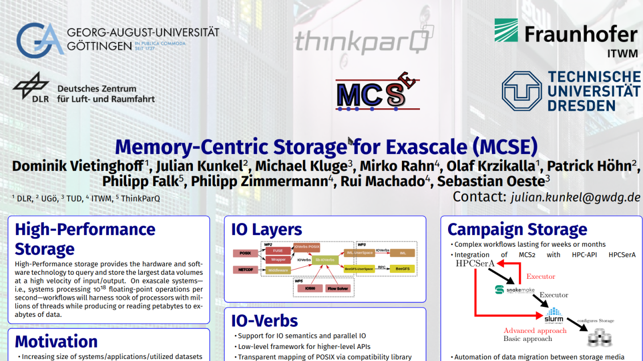 Memory-Centric Storage for Exascale (MCSE)