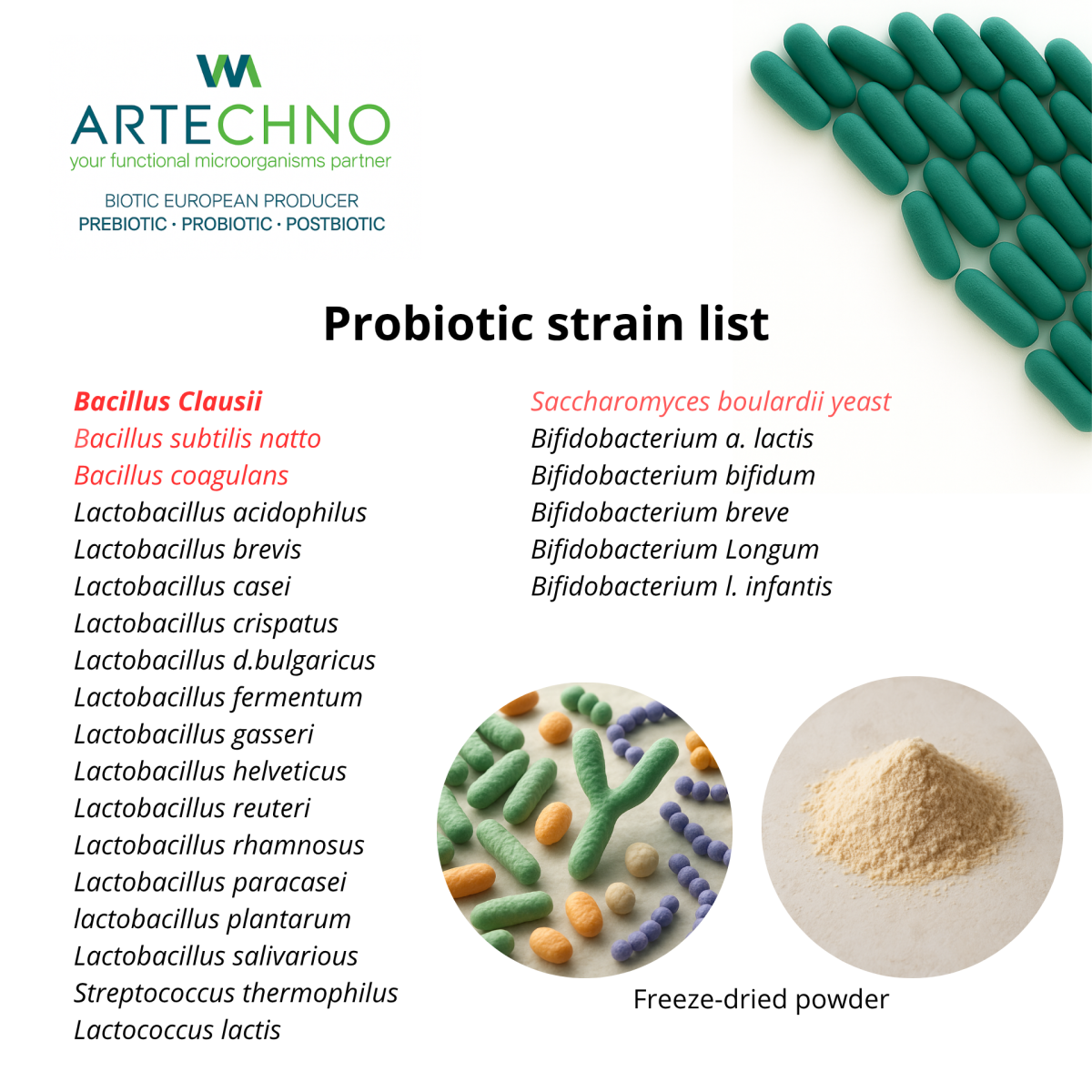 Probiotics - Freeze dried powder
