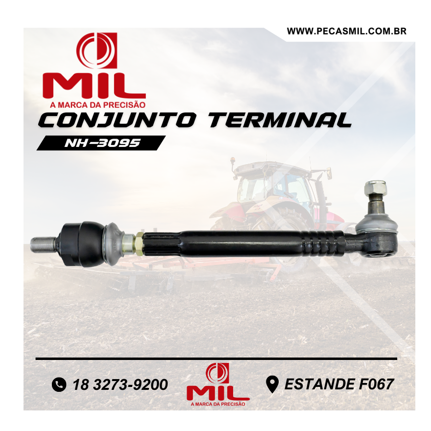 Complete Steering Tie Rod Terminal (Left/Hight) for Backhoe Loader