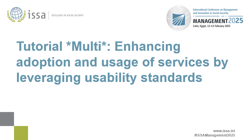 Tutorial *Multi*: Enhancing adoption and usage of services by leveraging usability standards