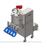 Linha de fabricação de wafer enrolado com recheio e cobertos.