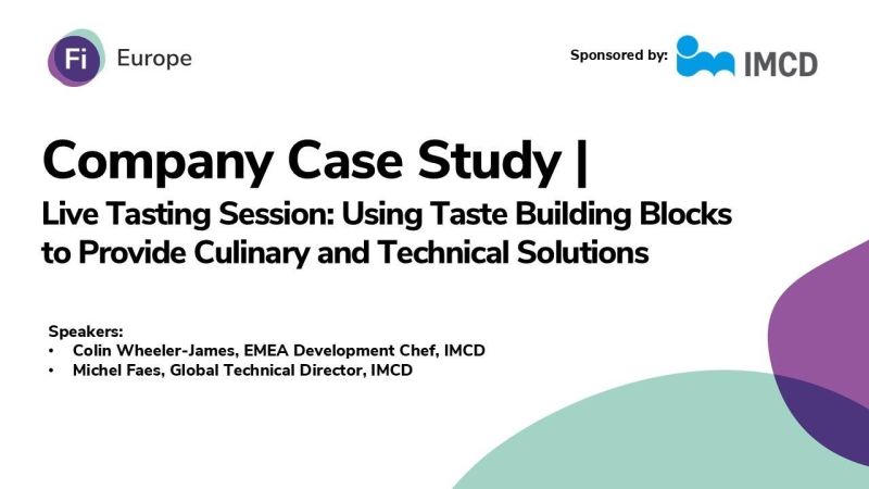 Company Case Study | Live Tasting Session: Using Taste Building Blocks to Provide Culinary and Technical Solutions