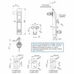 Fecho Escamoteável em Inox 304 - Lingueta com Regulagem e Trava p/ Cadeado - Linha Ecoflex