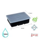 Forma de Gelo 06 Cubos 51mm em Silicone Preto c/Tampa - Weck