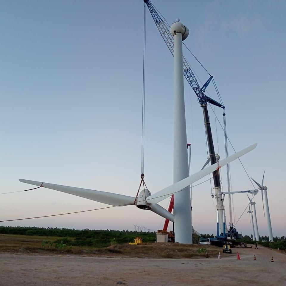 Troca de grandes componentes em aerogeradores