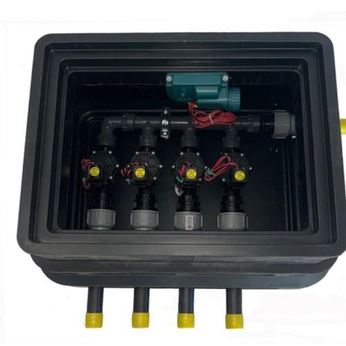 Regard Modusol XC400 Branchement 4 électrovannes 1'' PEHD32 sur nourrice