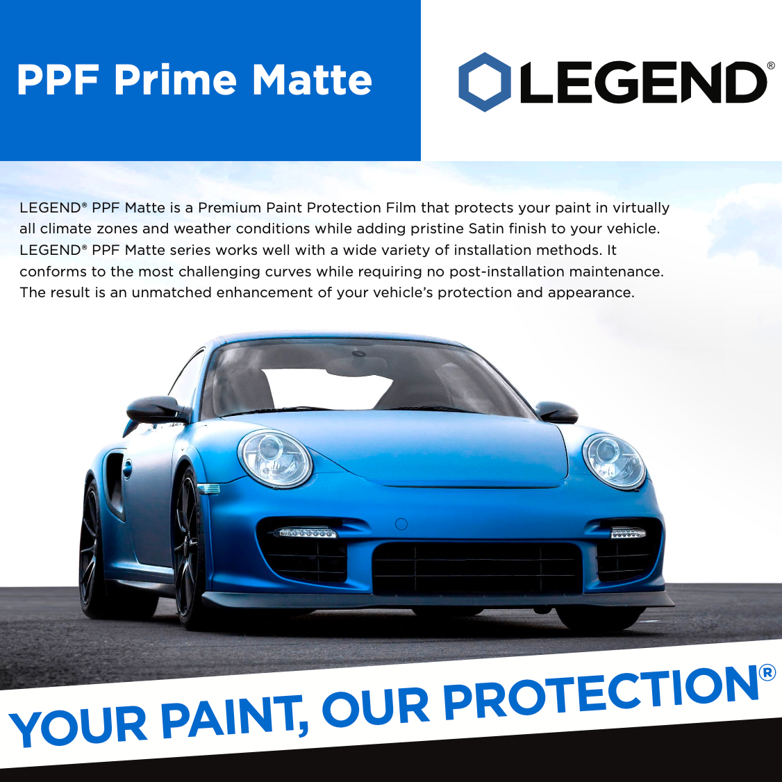 LEGEND PPF Matte Paint Protection FIlm / Lackschutzfolie
