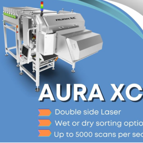 AURA XC : le trieur multi-fonctionnel à très grande capacité qui combine technologie laser et imagerie hyperspectrale.
