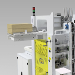 Máquina Vertical para Colar e Tampar Caixas