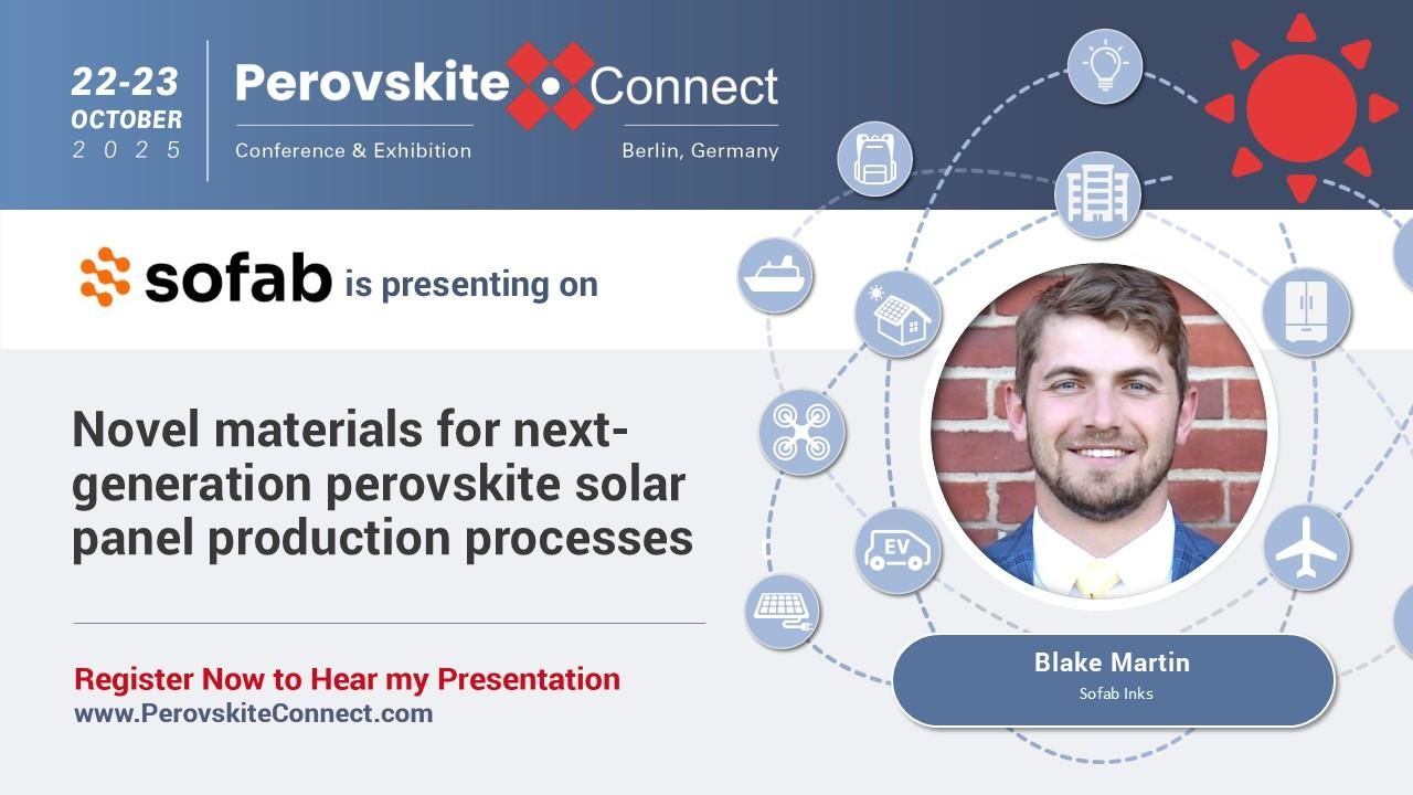 Sofab Inks - Novel materials for next-generation perovskite solar panel production processes